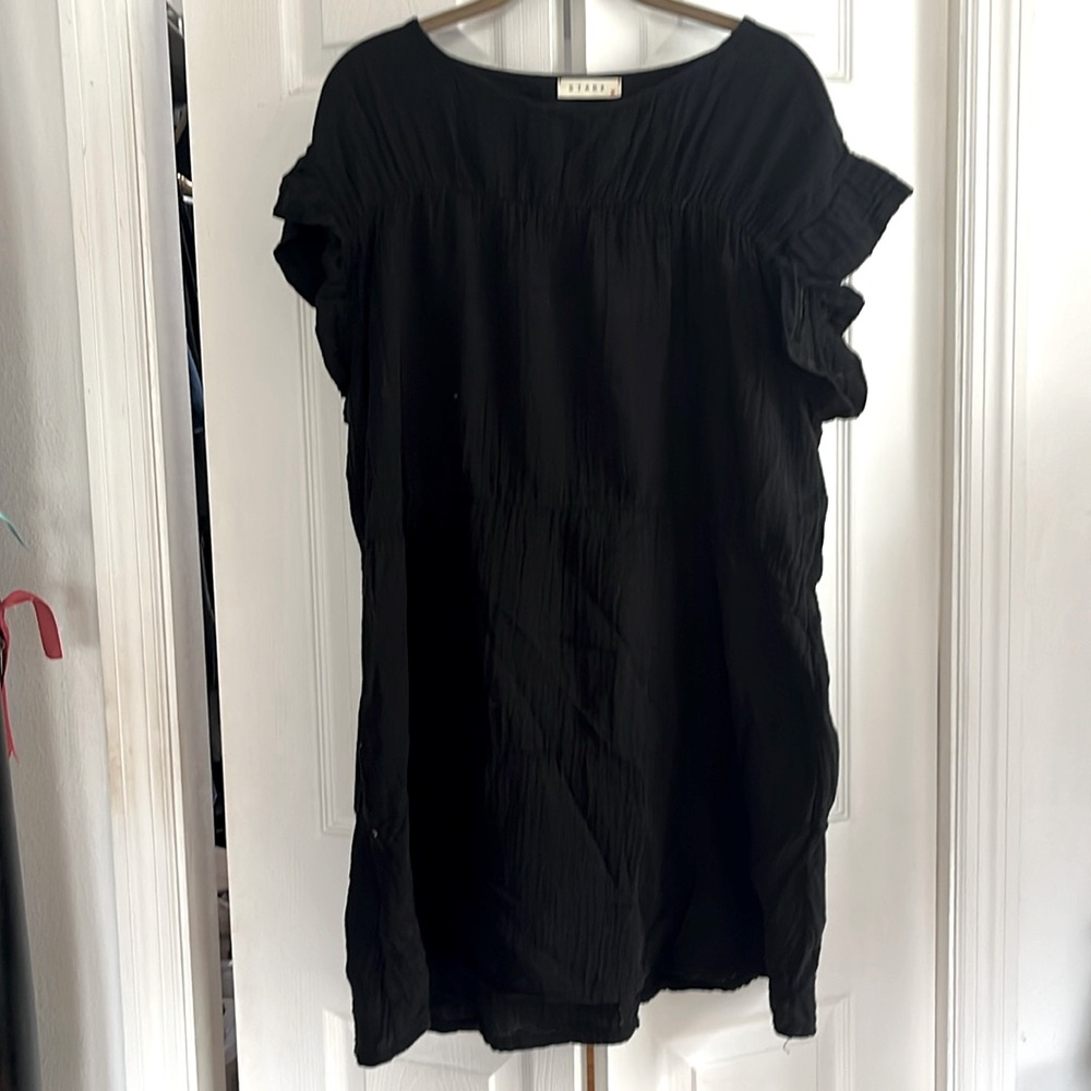 Anthropology Stark, black summer dress